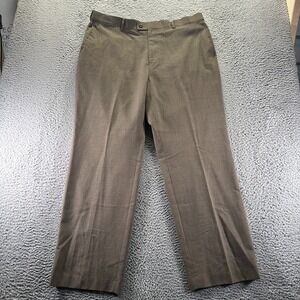 Louis Raphael Rosso Pant Mens 40x32 Brown Wool Dress Straight Business Formal